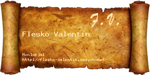 Flesko Valentin névjegykártya
